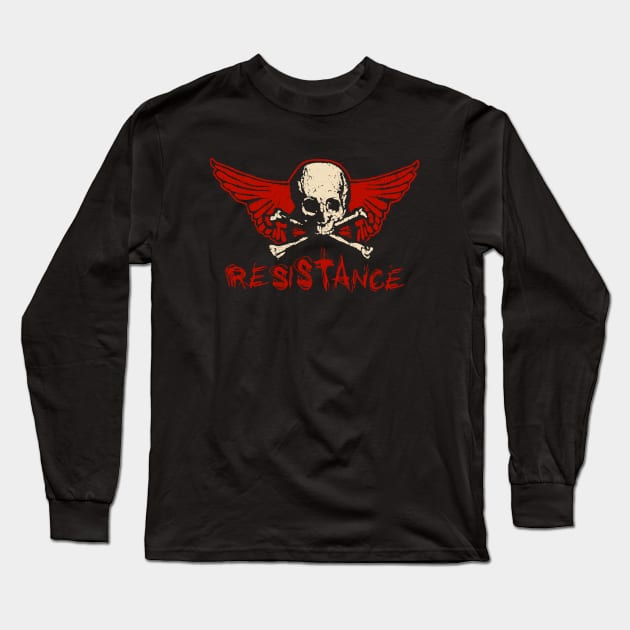 RESISTANCE Long Sleeve T-Shirt by VizRad